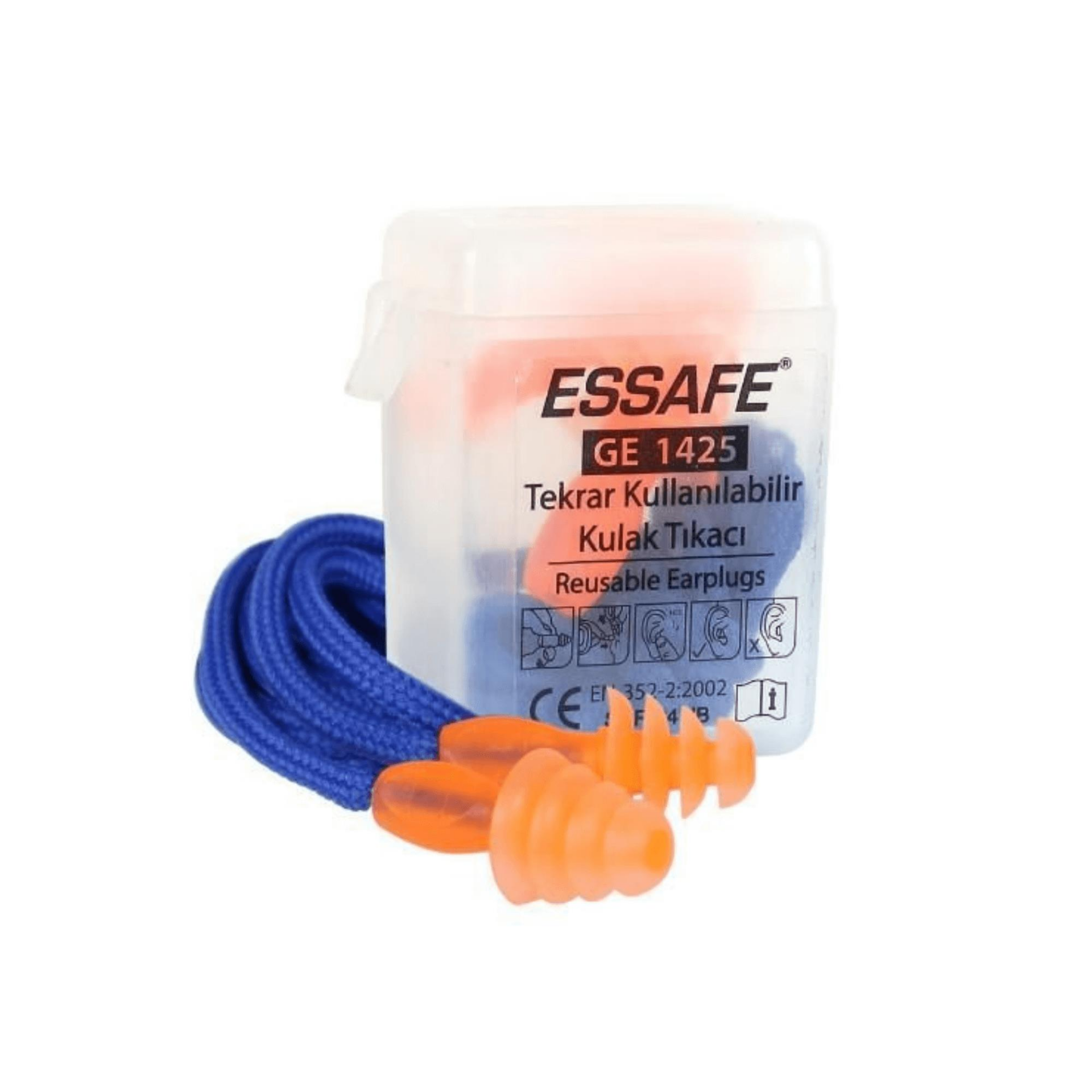 Essafe GE 1425 Çam Tipi Kordonlu ve Kutulu Kulak Tıkacı 24 dB