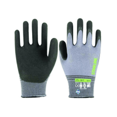 Starline STL-1017 1/2 Köpük Nitril Kaplı 18G Spandeks Astarlı A Kesilmez 100° Isı Temasına Dayanıklı Eldiven Dokunmatik Ekran Uyumlu EN388-4121A EN407-X1XXXX