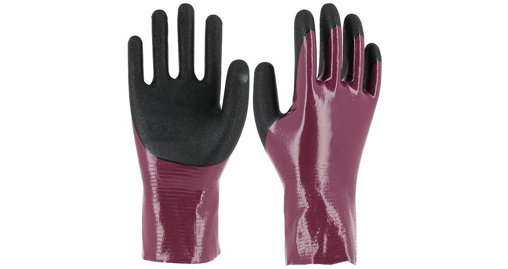 Starline E-151620 Tam Köpük Nitril + Nitril Kaplı Dikişsiz Örülmüş Astarlı Bilek Bölgesi Elastik Destekli Eldiven EN388-3121X