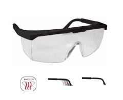 Starline G-004A-C Şeffaf Siyah Çerçeveli Düşük Darbelere Karşı Koruyucu Antifog Gözlük