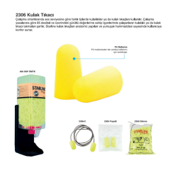 Starline 2306-D PU Kutulu Kulak Tıkacı 30 dB 250 Çift