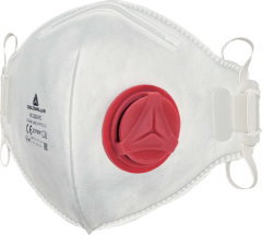 Delta Plus M1300Vb Ffp3 Nr D Dikey Katlanabilir Burun Klipsli Tekli Poşet Ventilli Maske 10'Lü Kutu