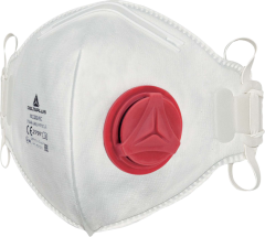 Delta Plus M1300Vb Ffp3 Nr D Dikey Katlanabilir Burun Klipsli Tekli Poşet Ventilli Maske 10'Lü Kutu