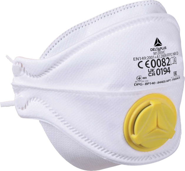 Delta Plus M1205Vc Ffp2 Nr D 4 Katlı Ventilli Maske 10'Lu Kutu