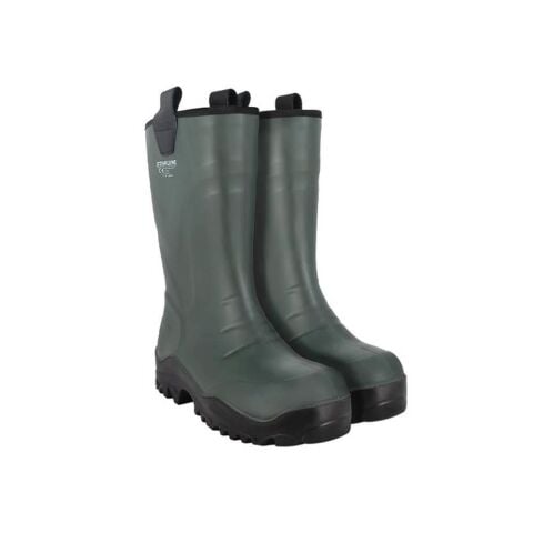 Starline STL-9920M S4 SRC Miflonlu Kısa PU Antistatik Haki Çizme Çelik Burun
