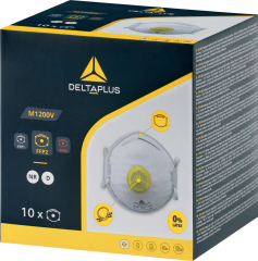 Delta Plus M1200V Ffp2 Nr D Kalıplı Ventilli Maske Burun Klipsli Konik Tip 10'Lu Kutu