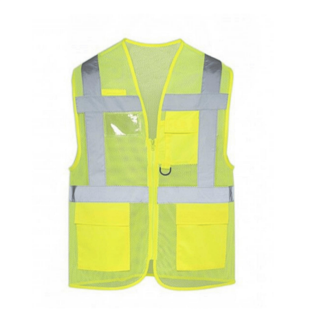 Sarı Fileli Hi-Vis Reflektörlü Mühendis İkaz Yeleği