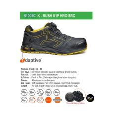 Base B1005C Kaptiv Serisi K-RUSH S1P HRO SRC İş Ayakkabısı 44
