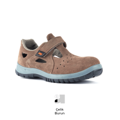 Mekap Pro Jeriko 234 S1 Kahverengi Süet Çelilk Burunlu Sanadalet İş Ayakkabısı