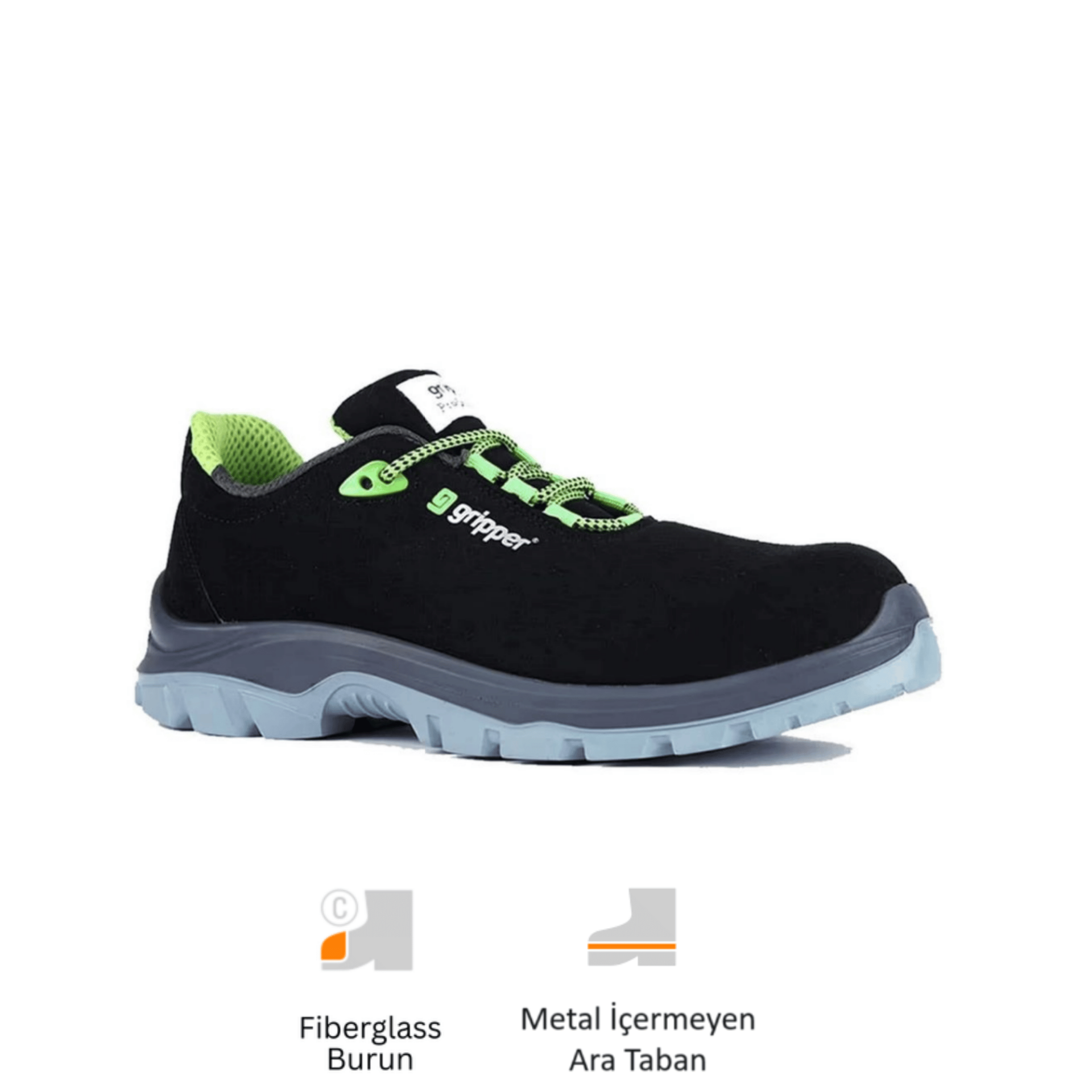 Mekap Pro Gripper Amur GPR-153 S3 SRC Mikrofiber Deri Fiberglass Burun Kevlar Ara Taban Spor İş Ayakkabısı