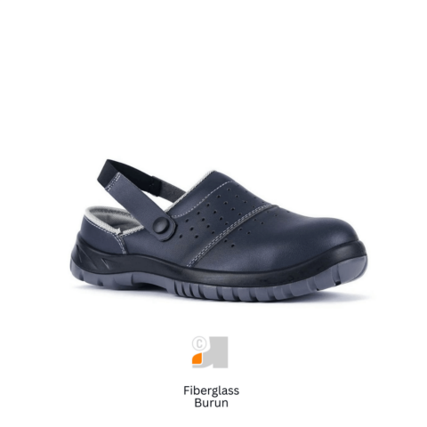Mekap Pro Slipper ATP-92 S1 SRC Lacivert Mikrofiber Deri Fiberglass Burun Sabo İş Terliği Sandalet