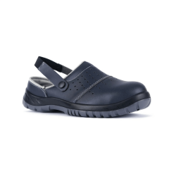 Mekap Pro Slipper ATP-92 S1 SRC Lacivert Mikrofiber Deri Fiberglass Burun Sabo İş Terliği Sandalet