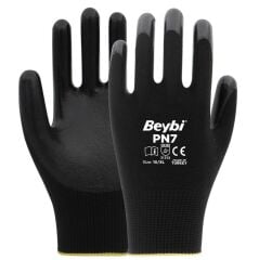 Beybi PN7 Polyester Örme Nitril İş Eldiveni
