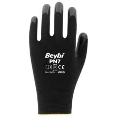 Beybi PN7 Polyester Örme Nitril İş Eldiveni