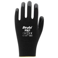 Beybi PN7 Polyester Örme Nitril İş Eldiveni