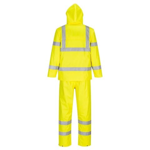 Portwest Hi-Vis Pratik Yağmurluk Pantolon Ceket Takım Reflektörlü Sarı