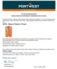 Portwest Berlin Reflektörlü Yönetici Yeleği Turuncu
