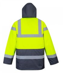 Portwest Hi-Vis Sarı Lacivert Parka