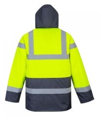 Portwest Hi-Vis Sarı Lacivert Parka