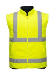 Portwest S766 5-in-1 Hi-Vis Yüksek Görünürlüklü 300D Oxford %100 Polyester Kumaş Parka Kaban Sarı lacivert