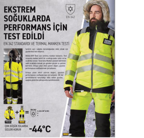 Portwest PW351 Hi-Vis Kışlık Askılı İş Pantolonu