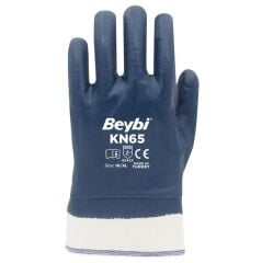 Beybi KN65 Güvenlik Maşetli Tam Kaplı Nitril İş Eldiveni