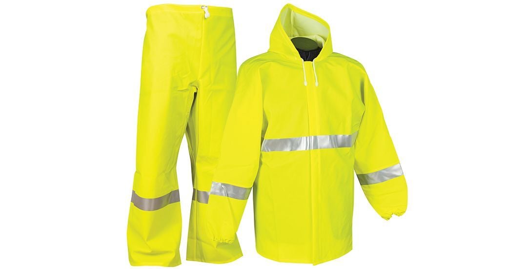 Starline VK-82 PVC Reflektörlü Takım Yağmurluk Sarı