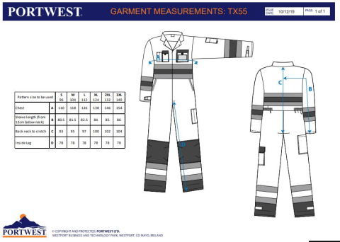 Portwest Nantes Hi-Vis Reflektörlü İşçi Tulumu