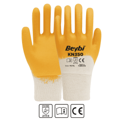 Beybi KN350 Pamuk Nitril İş Eldiveni