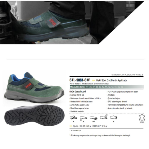 Starline STL-9081 S1 SRC Süet Kompozit Burun İş Ayakkabısı