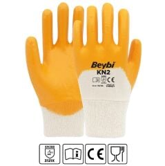 Beybi KN2 3/4 Niltril Kaplı Pamuk İş Eldiveni