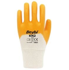 Beybi KN2 3/4 Niltril Kaplı Pamuk İş Eldiveni