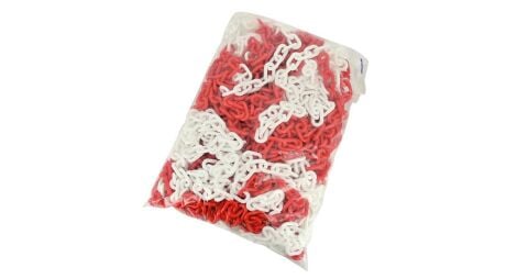 Starline UT3110 Plastik Zincir Kırmızı Beyaz 8*25 mt 8mm Çap