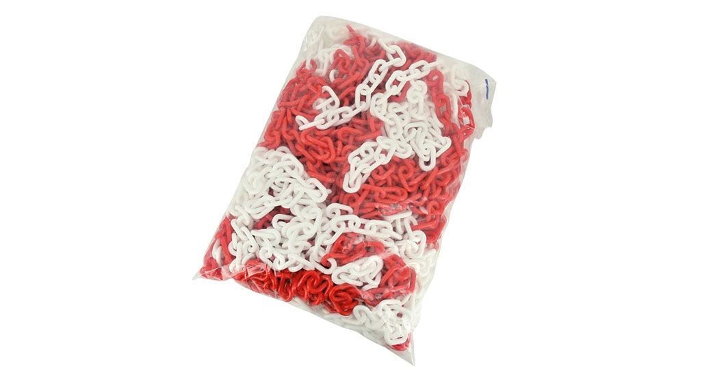 Starline UT3110 Plastik Zincir Kırmızı Beyaz 8*25 mt 8mm Çap