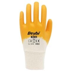 Beybi KN1 3/4 Nitril Kaplı Pamuk İş Eldiveni