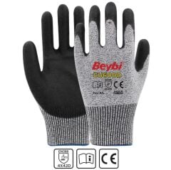 Beybi CU600D 1/2 PU (Poliüretan) Kaplı HDPE 13G Astar D Kedilme Dirençli İş Eldiveni EN388 4X42D