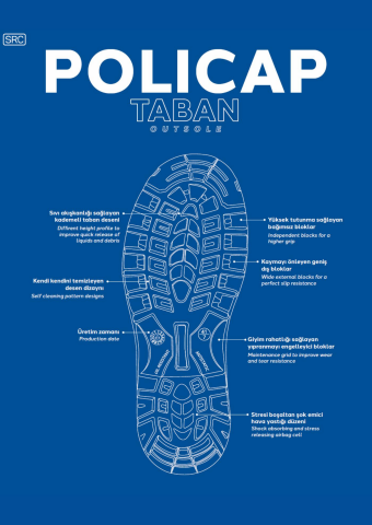 Mekap Pro Policap 023 S3 SRC Vidala Deri Fiberglass Burun Kevlar Ara Taban İş Botu