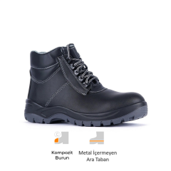 Mekap Policap 023 S3 SRC Vidala Deri Kompozit Burun Kevlar Ara Taban İş Botu