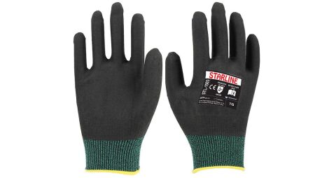 Starline STL-1503 4/4 Köpük Nitril Kaplı Naylon Astarlı D Kesilmez Eldiven EN388-4X43D