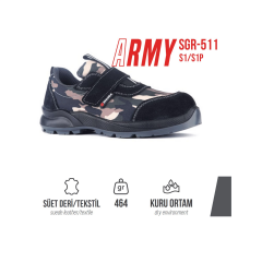 Segura Army SGR-511 S1 SRC Süet Deri Tekstil Cırtlı Çelik Burun İş Ayakkabısı