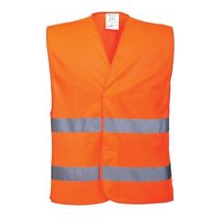 Turuncu Hi-Vis Reflektörlü İkaz Yeleği