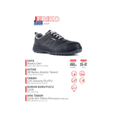 Mekap Pro Jeriko 230 S1 SRC Baskılı Deri Çelik Burun İş Ayakkabısı