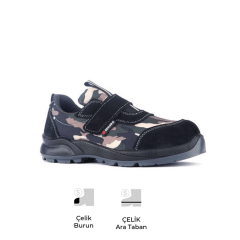 Segura Army SGR-511 S1P SRC Süet Deri Tekstil Cırtlı Çelik Burun Çelik Ara Taban İş Ayakkabısı