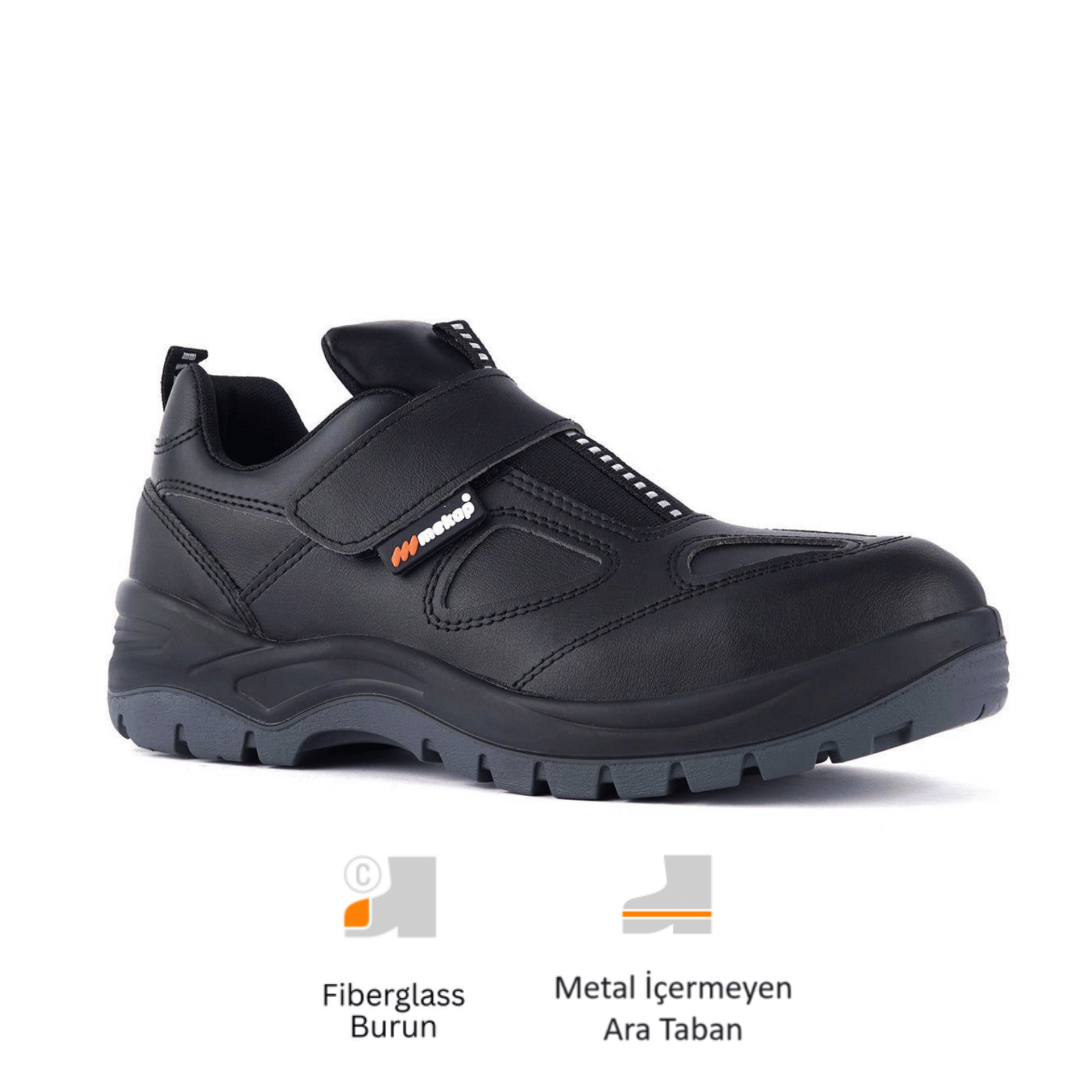 Mekap Pro Policap 155-02 S3 SRC Vidala Deri Fiberglass Burun Kevlar Ara Taban İş Ayakkabısı