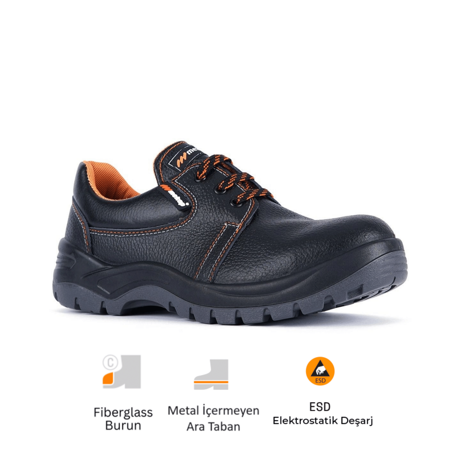 Mekap Pro Policap 106 S3 ESD Deri Fiberglas Burun İş Ayakkabısı