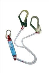 Şok Emicili Lanyard Çift Kollu- Kanca Karabinalı EN 354 EN 362 EN 355