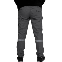 Tek Reflektörlü 7X7 Gabardin Kışlık İş Pantolonu Gri