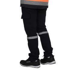 Tek Reflektörlü 7X7 Gabardin Kışlık İş Pantolonu Lacivert