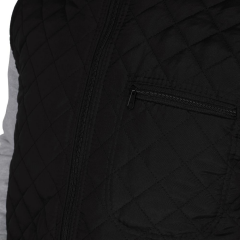 Baklava Desenli Mikro Yelek Siyah