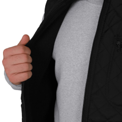 Baklava Desenli Mikro Yelek Siyah